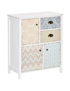 HOMCOM Shabby Chic Sideboard, Multi-Purpose Drawer Table, Multicoloured 831-157
