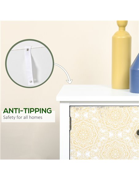 HOMCOM Shabby Chic Sideboard, Multi-Purpose Drawer Table, Storage Chest for Entryway or Living Room, Bedroom Furniture Organiser - pic 85219 | FastDaddyshop
