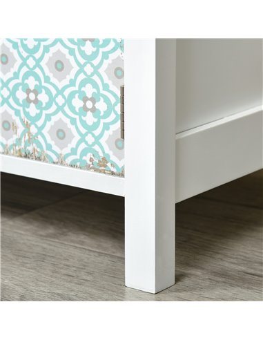 HOMCOM Shabby Chic Sideboard, Multi-Purpose Drawer Table, Storage Chest for Entryway or Living Room, Bedroom Furniture Organiser