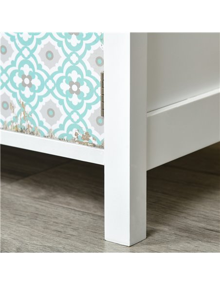 HOMCOM Shabby Chic Sideboard, Multi-Purpose Drawer Table, Storage Chest for Entryway or Living Room, Bedroom Furniture Organiser - pic 85222 | FastDaddyshop