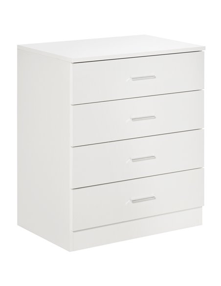 HOMCOM Vertical Storage Cabinet, 4-Drawer Chest with Metal Rails, Anti-Tip, for Playroom, Nursery, Hallway 831-427 - pic 85232 | FastDaddyshop