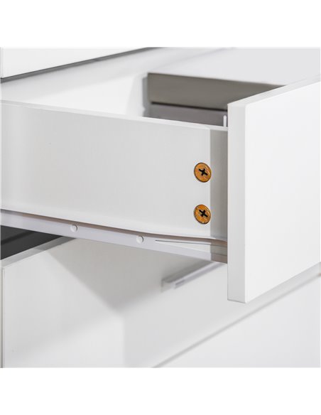 HOMCOM Vertical Storage Cabinet, 4-Drawer Chest with Metal Rails, Anti-Tip, for Playroom, Nursery, Hallway 831-427 - pic 85239 | FastDaddyshop