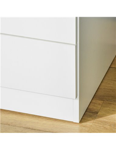 HOMCOM Vertical Storage Cabinet, 4-Drawer Chest with Metal Rails, Anti-Tip, for Playroom, Nursery, Hallway 831-427