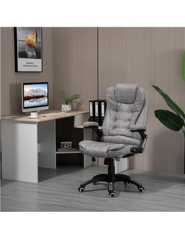 Vinsetto Ergonomic Office Chair Comfortable Desk Chair with Armrests Adjustable Height Reclining and Tilt Function Grey