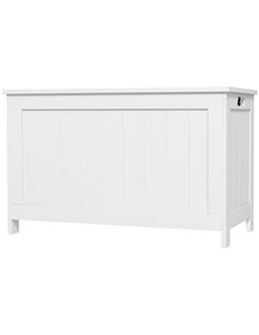HOMCOM Storage Chest, Wooden Toy Box 76x40x48 cm, White 838-444V80WT