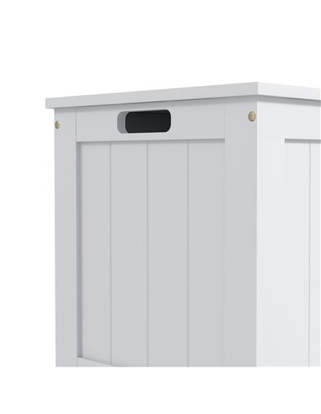 HOMCOM Storage Chest, Modern Storage Trunk with 2 Safety Hinges and Cut-out Handles, Wooden Toy Box for Living Room, 76x40x48 cm - pic 85293 | FastDaddyshop