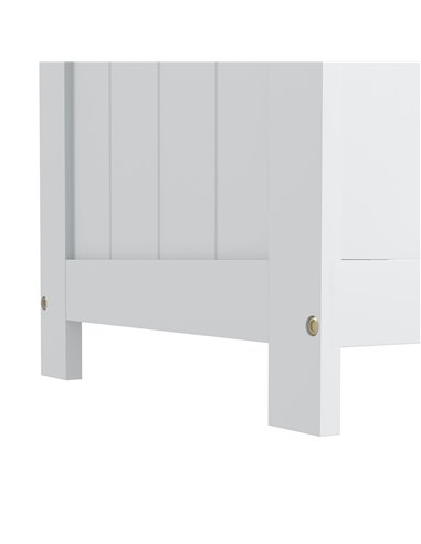 HOMCOM Storage Chest, Modern Storage Trunk with 2 Safety Hinges and Cut-out Handles, Wooden Toy Box for Living Room, 76x40x48 cm