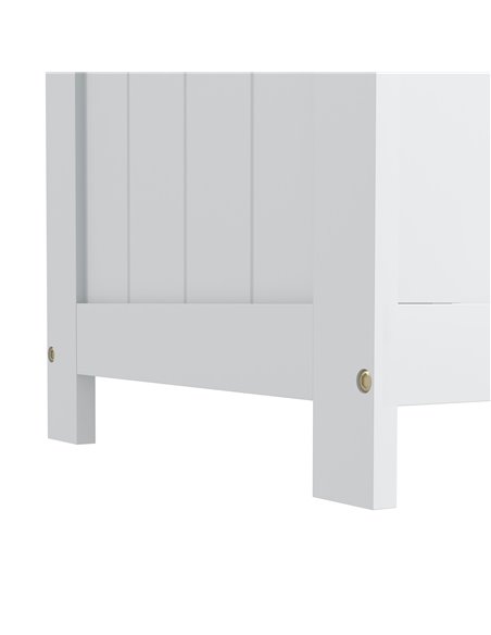 HOMCOM Storage Chest, Modern Storage Trunk with 2 Safety Hinges and Cut-out Handles, Wooden Toy Box for Living Room, 76x40x48 cm - pic 85294 | FastDaddyshop