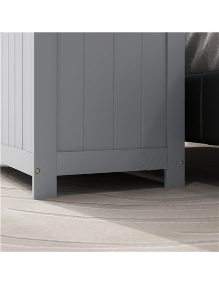 HOMCOM Storage Chest, Modern Storage Trunk w/ 2 Safety Hinges & Cut-out Handles, Wooden Toy Box for Living Room, 76 x 40 x 48 cm - pic 85303 | FastDaddyshop