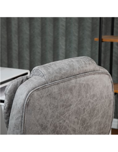 Vinsetto Ergonomic Office Chair Comfortable Desk Chair with Armrests Adjustable Height Reclining and Tilt Function Grey