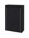 HOMCOM Fabric Wardrobe, Portable Wardrobe with 6 Shelves, 1 Hanging Rail, Foldable Closets, 103 x 43 x 162.5 cm, Black 850-213V0