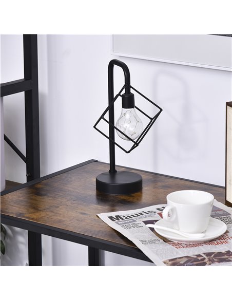 HOMCOM Industrial Side Table: Retro Steel-Frame Unit with Drawer, Open Shelf, Two-Tone Finish 838-039 - pic 85553 | FastDaddyshop