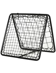 HOMCOM Rebound Trainer: Dual-Sided Net for Ball Sports Drills, Angle Adjustable, 75L x 75W cm A90-222