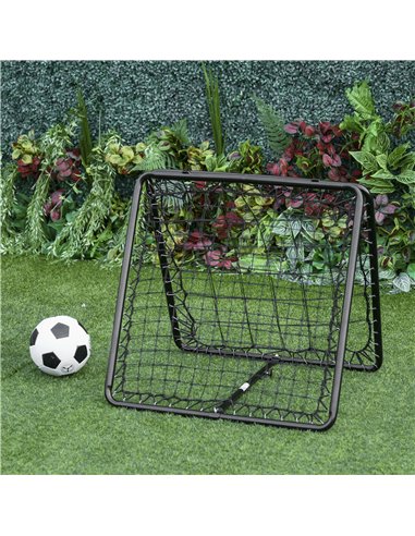 HOMCOM Rebound Trainer: Dual-Sided Net for Ball Sports Drills, Angle Adjustable, 75L x 75W cm A90-222