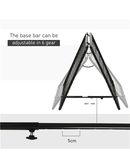 HOMCOM Rebound Trainer: Dual-Sided Net for Ball Sports Drills, Angle Adjustable, 75L x 75W cm A90-222 - pic 85560 | FastDaddyshop