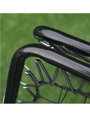 HOMCOM Rebound Trainer: Dual-Sided Net for Ball Sports Drills, Angle Adjustable, 75L x 75W cm A90-222