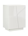 HOMCOM Wooden Freestanding Storage Cabinet for Bedroom, High Gloss Sideboard with Adjustable Shelves, White 838-372V00WT
