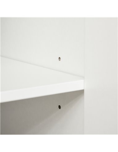HOMCOM Wooden Freestanding Storage Cabinet for Bedroom, High Gloss Sideboard with Adjustable Shelves, White 838-372V00WT