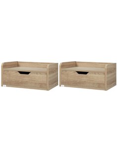 HOMCOM Floating Bedside Cabinet with Drawer, Wall Mounted Nightstands, Modern Bedside Table with Storage for Bedroom 831-629V00N