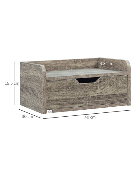 HOMCOM Floating Nightstand Set of 2 Wall Mounted Bedside Table with Storage Drawer for Bedroom, Grey 831-629V00GY - pic 85909 | FastDaddyshop