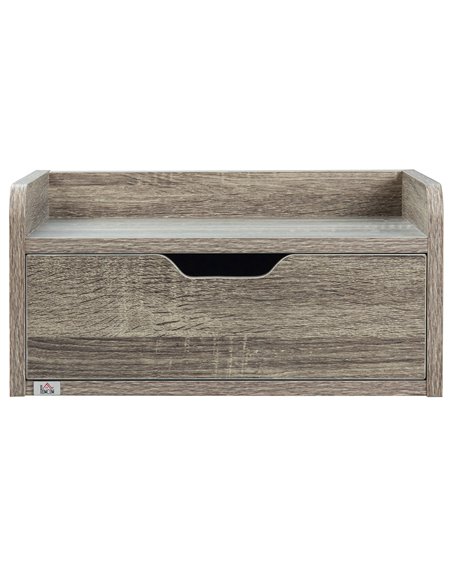 HOMCOM Floating Nightstand Set of 2 Wall Mounted Bedside Table with Storage Drawer for Bedroom, Grey 831-629V00GY - pic 85913 | FastDaddyshop
