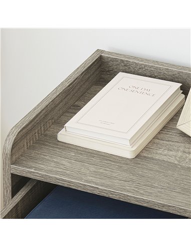 HOMCOM Floating Nightstand Set of 2 Wall Mounted Bedside Table with Storage Drawer for Bedroom, Grey 831-629V00GY