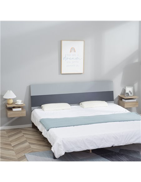 HOMCOM Floating Bedside Cabinet with Drawer and Open Shelf, Wall Mounted Nightstands, Bedside Table with Storage, Oak Tone 831-3 - pic 85917 | FastDaddyshop