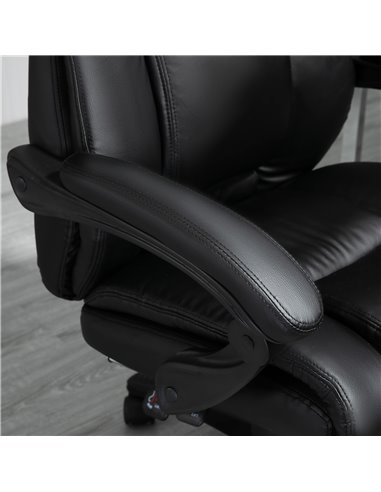 Vinsetto Executive Home Office Chair Swivel High Back Recliner PU Leather Ergonomic Chair, with Footrest, Wheels, Adjustable Hei