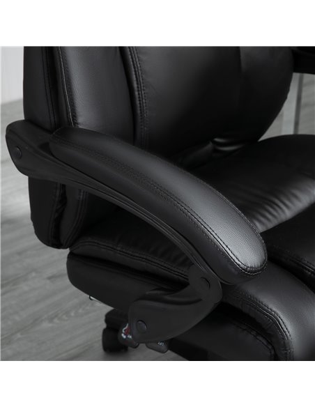 Vinsetto Executive Home Office Chair Swivel High Back Recliner PU Leather Ergonomic Chair, with Footrest, Wheels, Adjustable Hei - pic 8606 | FastDaddyshop