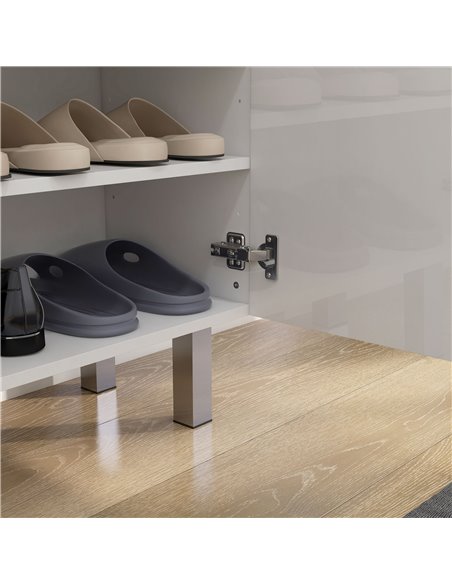 HOMCOM Narrow Shoe Storage Cabinet with Soft-Close Hinges and Adjustable Shelves for 15-20 Pairs of Shoes, High Gloss 837-472V80 - pic 86068 | FastDaddyshop