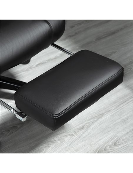 Vinsetto Executive Home Office Chair Swivel High Back Recliner PU Leather Ergonomic Chair, with Footrest, Wheels, Adjustable Hei - pic 8607 | FastDaddyshop