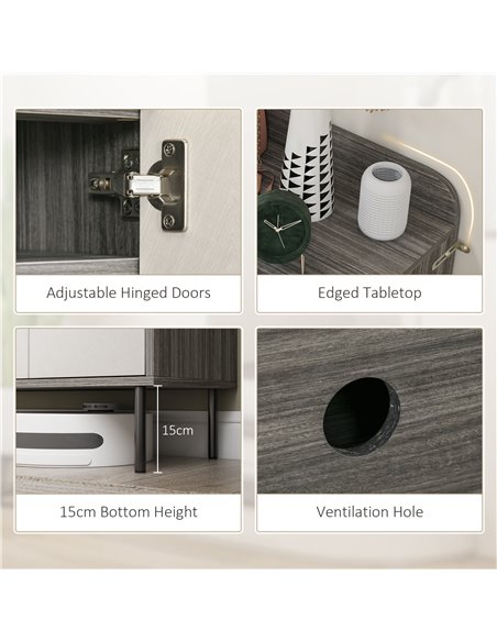 HOMCOM Modern and Minimal 12 Shoe Storage Cabinet - Grey/White 837-504V00DW - pic 86103 | FastDaddyshop