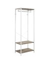 HOMCOM Hallway Coat Rack and Shoe Bench Tree - Grey 837-474V00GY