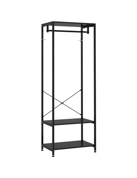 HOMCOM Hallway Coat Rack and Shoe Bench Tree - Black 837-474V00BK - pic 86141 | FastDaddyshop