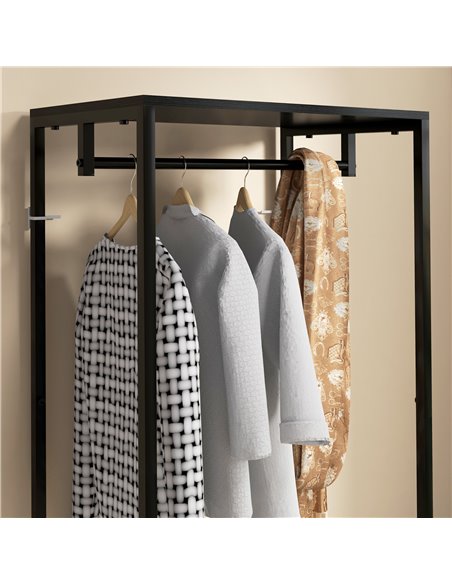 HOMCOM Hallway Coat Rack and Shoe Bench Tree - Black 837-474V00BK - pic 86148 | FastDaddyshop