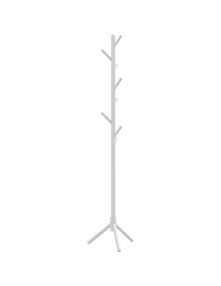 HOMCOM Eight-Hook Wooden Coat Rack - White 837-464V00WT - pic 86150 | FastDaddyshop