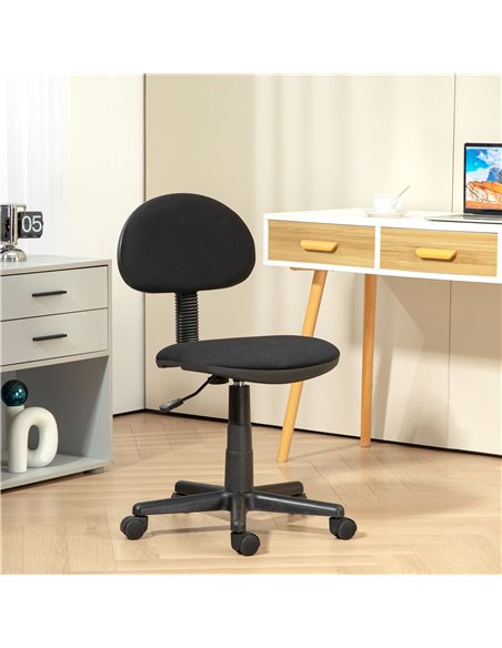 HOMCOM Small Armless Office Chair - Black 921-727V70BK - pic 86241 | FastDaddyshop