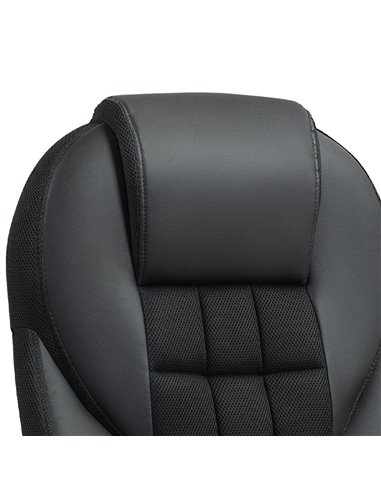 HOMCOM Executive Office Chair, PU Leather High Back Desk Chair, Swivel Computer Chair with Adjustable Height and Tilt Function, 