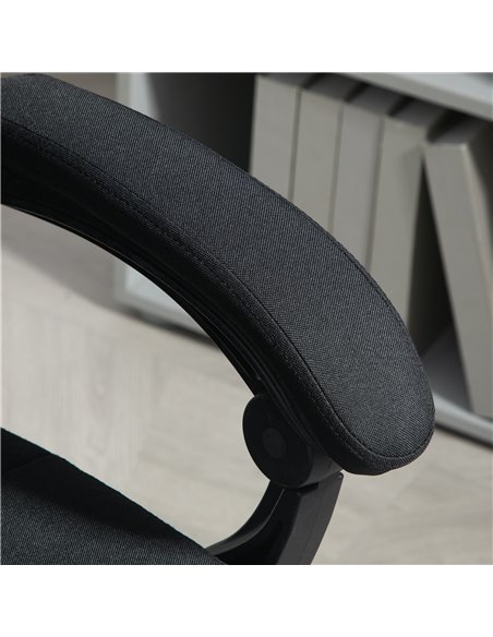 Vinsetto Executive Office Chair with Footrest, Headrest Pillow, Office Desk Chair with Reclining Backrest, Swivel Wheels, Black  - pic 86463 | FastDaddyshop