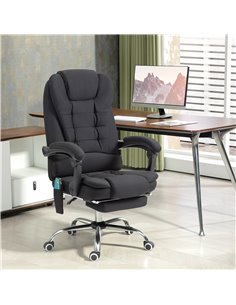 Vinsetto Ergonomic 6-Points Heated Vibration Massage Executive Office Chair, Black 921-364V71BK 2