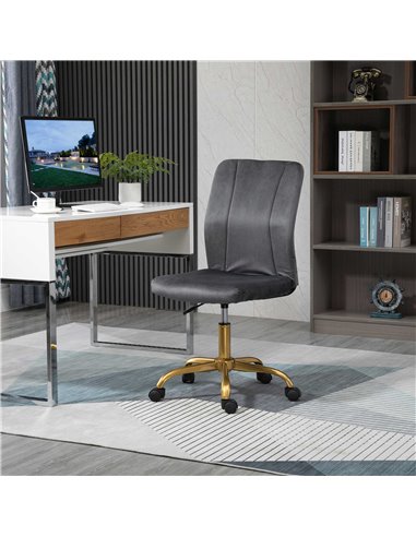 Vinsetto Office Chair Velvet Cover Desk Chair Ergonomic Computer Chair with 360���� Swivel Wheels and Height Adjustable