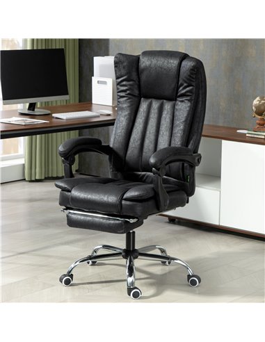 Vinsetto Home Office Chair, Executive Office Chair with Reclining Function Armrests, Swivel Wheels, Footrest, Computer Desk Chai