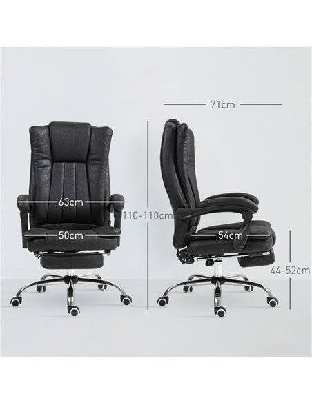 Vinsetto Home Office Chair, Executive Office Chair with Reclining Function Armrests, Swivel Wheels, Footrest, Computer Desk Chai - pic 86521 | FastDaddyshop
