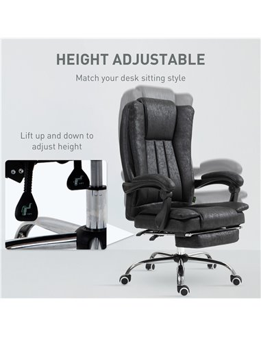 Vinsetto Home Office Chair, Executive Office Chair with Reclining Function Armrests, Swivel Wheels, Footrest, Computer Desk Chai