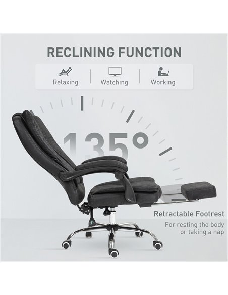 Vinsetto Home Office Chair, Executive Office Chair with Reclining Function Armrests, Swivel Wheels, Footrest, Computer Desk Chai - pic 86523 | FastDaddyshop