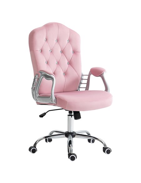 Vinsetto Home Office Chair, Computer Office Chair with 360 Degree Swivel Wheels, Adjustable Height, Tilt Function, Pink 921-647V - pic 86537 | FastDaddyshop