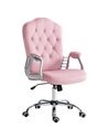 Vinsetto Home Office Chair, Computer Office Chair with 360 Degree Swivel Wheels, Adjustable Height, Tilt Function, Pink 921-647V
