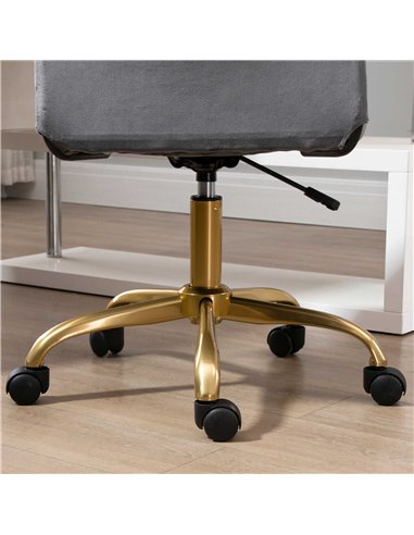 Vinsetto Office Chair Velvet Cover Desk Chair Ergonomic Computer Chair with 360���� Swivel Wheels and Height Adjustable
