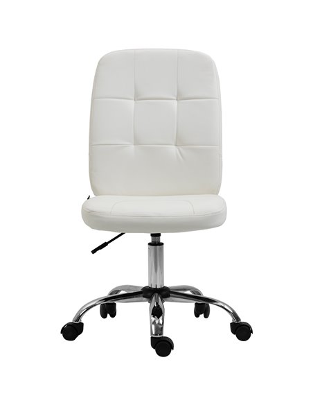Vinsetto Home Office Chair, Faux Leather Desk Chair, White 921-655V70WT - pic 86546 | FastDaddyshop