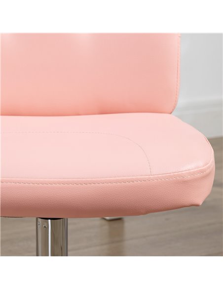 Vinsetto Armless Faux Leather Office Chair - Pink 921-655V70PK - pic 86580 | FastDaddyshop